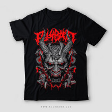 Metal band shirt design titled Hannya